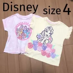 ディズニー＊プリンセス ベル Tシャツ 半袖 トップス フリル 女の子 100