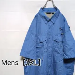 N79【US輸入】エディーバウアー　半袖シャツ【メンズ3XL】ブルー