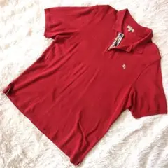 【大きいサイズ】バーバリー ロンドン ポロシャツ ノバチェック 赤 XXL