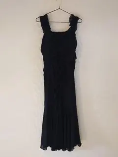 rienda リエンダ メッシュマーメイドギャザー 원피스 春夏 黒 ロング