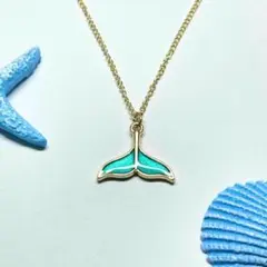 ホエールテール ネックレス ゴールド 40-50cm