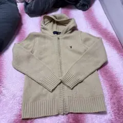 PLAYBOY フード付きカーディガン Lサイズ ベージュ