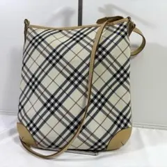 【良品】バーバリー ブルーレーベル ショルダーバッグ ノバチェック ナイロン