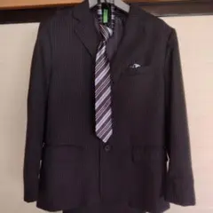 【美品】130cm 子供用フォーマルスーツ ダークグレー 3can4on