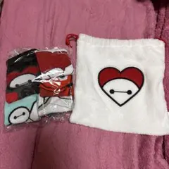 ベイマックス 靴下 しまむら 23〜25cm 6足セット 巾着 ポーチ 新品