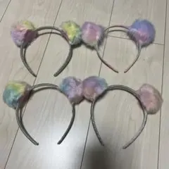 ファー付きカチューシャ 4個セット 子供用