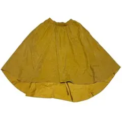 【アクアガレージ】スカート（M）マスタード系 ゆったり ウエストゴム