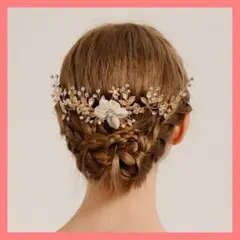 ヘアアクセサリー髪飾り　結婚式　卒業式　ブライダル　 ヘッドドレス ウェディング