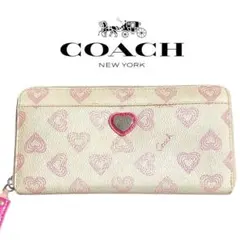 COACH 長財布 ハート柄 ラウンドファスナーのサムネイル