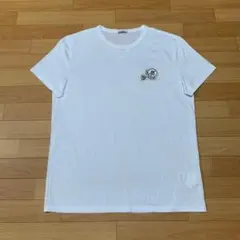 モンクレール 刺繍 ロゴ ワッペン S Tシャツ ホワイト 白 4S475