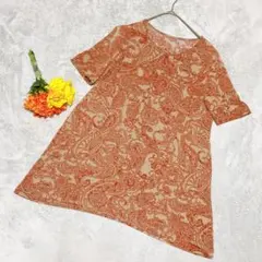 【美品】ジョルジュレッシュ ペイズリー柄チュニック Tシャツ カットソー 36のサムネイル