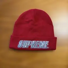 SUPREME 赤 ニット帽