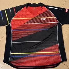 TSP 卓球ウェア ストライプ 赤黒