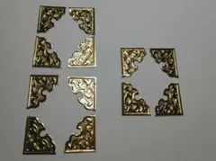 ★☆（14枚）【唐草真鍮金具】50ｍｍｘ2枚、四隅用、神輿、山車、飾り真鍮金具