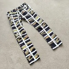 美品☆ シャリーフ グラフィックプリント スキニーパンツ 総柄 モード