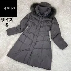 極美品✨INDIVI✨ロングダウンジャケット✨フォックスファー✨3way✨38Ｍ
