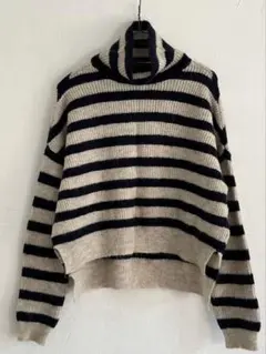 ZARA　ハイネックニットセーター　SからM ボーダー　色は3枚目参照