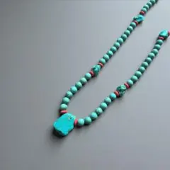 OLDターコイズ コーラル ビーズネックレス