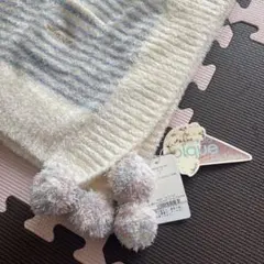 ジェラートピケ【KIDS】べビモコメランジボーダーブランケット