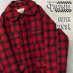 【希少☆USA製70s】ウールリッチ ウールジャケット レッドチェック メンズL