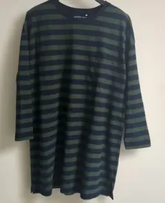 HEART MARKET ネイビー/グリーン ストライプ Tシャツ フリーサイズ