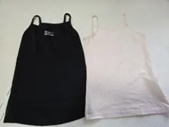 キャミソール 2枚セット 110cm 黒 ピンク　エアリズム