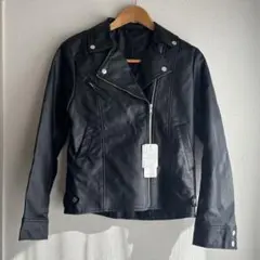 ライダースジャケット ブラック Ｌ　ほつれ有り