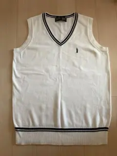 【EAST BOY】ホワイト Vネック スクールベスト　9号