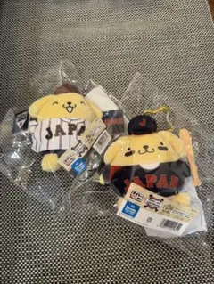 タイトーくじ　侍ジャパン×サンリオ　C賞D賞カラビナ付きマスコットポムポムプリン