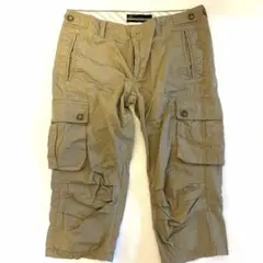 メンズメルローズ 七分丈クロップドパンツ ベージュ 綿100% M相当のサムネイル