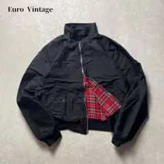 EuroVintageスイングトップブルゾンブラック黒ハリントンジャケットG9