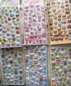 カラフルキャラクターシール6セット