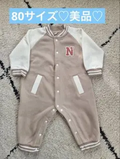 西松屋 裏起毛　カバーオール ロンパース 美品 80サイズ