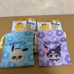 サンリオキャラクターズ プチ巾着 ポチャッコ クロミ 2点セットのサムネイル