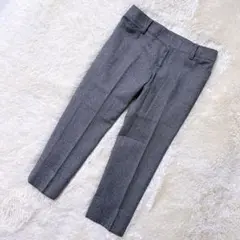 ミッシェルクラン 【M】スラックス パンツ グレー センタープレス