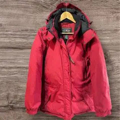 90s L.L.BeanダウンジャケットM赤vintage肉厚アウトドア