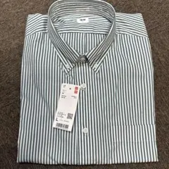 令和7年　ユニクロ　ストライプ ボタンダウンワイシャツ Lサイズ　長袖シャツ新品