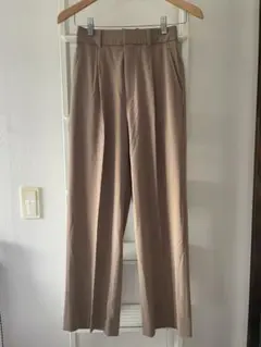 ユニクロ　UNIQLO タックワイドパンツ　レディース　ベージュXS450639