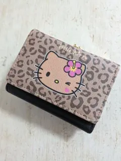日焼けキティ ヒョウ柄 三つ折り財布のサムネイル