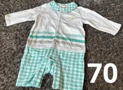 ベベ　e baby 長袖　ベビー　前開き　ロンパース　カバーオール　70 春