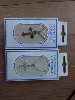 【英国カンタベリー大聖堂】クロスネックレス 2点セット 未使用