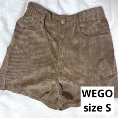 WEGO コーデュロイ ショートパンツ ブラウン