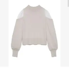 SNIDEL シースルーショルダーニット