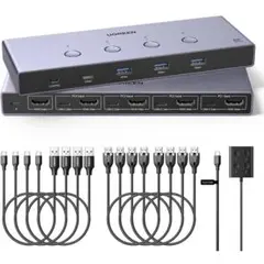 UGREEN 8K@60Hz HDMIKVM4コンピュータ用 4*USB 3.0