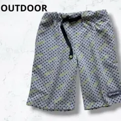 ＊アウトドアプロダクツ＊ドット柄 ハーフパンツ ショーパン M グレー ロゴ総柄のサムネイル