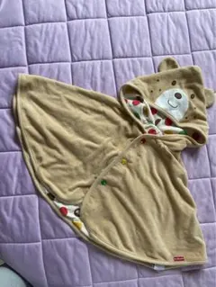 ミキハウス リバーシブル ポンチョ くま クマ 水玉 仮装 赤ちゃん ベビー