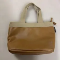 バッグ　カバン　トートバッグ　手持ちカバン　スヌーピー　茶色　ファスナー