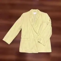 H&M ダブルブレストジャケット ネオンイエロー Sサイズのサムネイル
