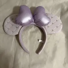 ディズニーシー　ミニーちゃん　キルティングカチューシャ　パープル　紫