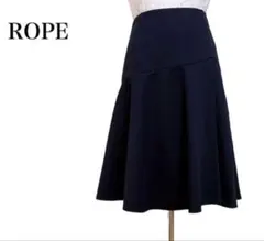 ROPE ロペ ネイビー フレアスカート 36 エレガント 仕事用 ラインが綺麗